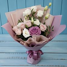 Букет цветов из:  Розы и Лизиантусы #REPLACE_PRED# Большой Джалге