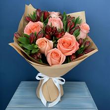 Букет цветов из:  Розы и Альстромерии в Большой Джалге
