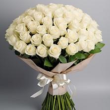 Букет 101 беля роза Белоснежка в Большой Джалге