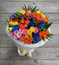 Букет цветов из:  Розы и Хризантемы #REPLACE_PRED# Большой Джалге