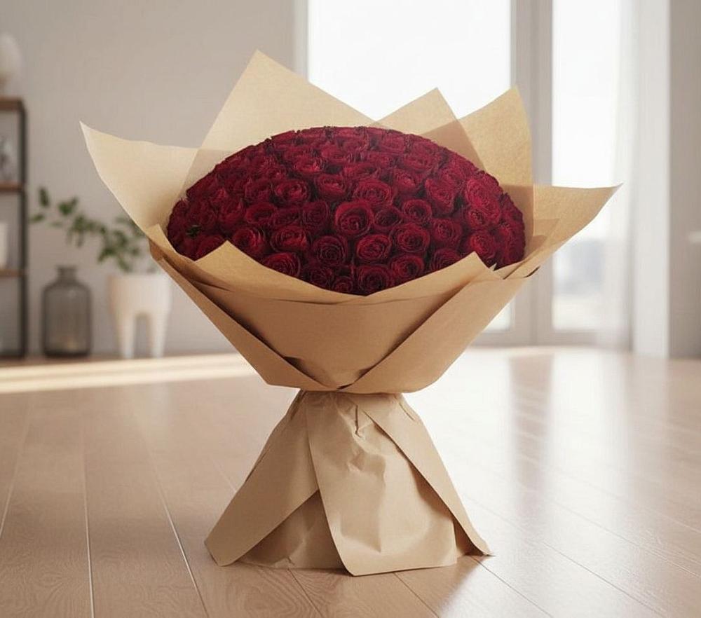 Букет 101 Красная роза в Большой Джалге