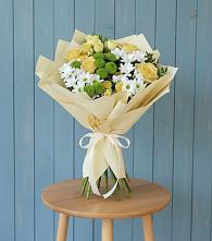 Букет цветов из:  Хризантемы и Розы #REPLACE_PRED# Большой Джалге