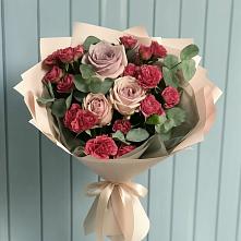 Букет цветов из:  Гвоздики и Розы в Большой Джалге