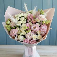 Букет цветов из:  Альстромерии и Розы в Большой Джалге